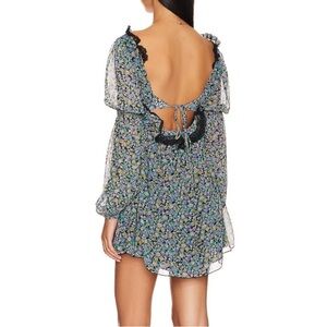 FREE PEOPLE Floral Pennie Mini Babydoll Dress